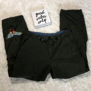 Abercrombie & Fitch army green butterfly pants szS